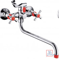 Смеситель Lemen д/в LD-2757R кр.бук.1/2"длинный изл.перекл.в корпусе.крест красный C /10/ Смеситель Lemen д/в LD-2757R кр.бук.1/2"длинный изл.перекл.в корпусе.крест красный C /10/