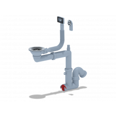 Сифон Ани F5345S 3 1/2*40 смещен. с отв. гибким кругл. и прямоугольн. переливом /20/ Сифон Ани F5345S 3 1/2*40 смещен. с отв. гибким кругл. и прямоугольн. переливом /20/
