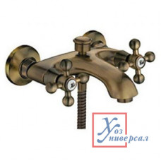 Смеситель Lemen д/в LD3164Q кр.бук.1/2"кер.крест кор.изл. цвет бронза Л /10/