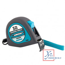 Рулетка GROSS "Ergonomisch" 3м*16мм, магнит. обрезин. зацеп /31101