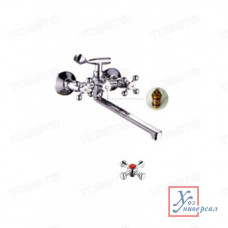 Смеситель Lemen д/в LD22165 кр.бук.1/2"длинный кр.изл.перекл.в корпусе.крест Л /10/ Смеситель Lemen д/в LD22165 кр.бук.1/2"длинный кр.изл.перекл.в корпусе.крест Л /10/