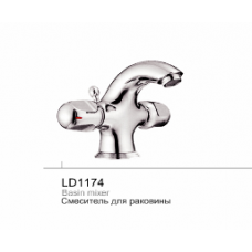 Смеситель Lemen тюльпан LD1174 кер.кругл.шпилька Л /10/