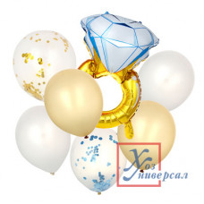 Шары воздушные FNtastic 18 " 7 шт кольцо фольга лвтекс 518-085 /12/