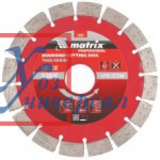 Диск алмазный сегментный MATRIX Professional 115*22,2мм тонкий, сухая резка /730617