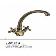 Смеситель Lemen д/м LD9164Q кр.бук.1/2"кер.крест шпилька бронза Л /10/