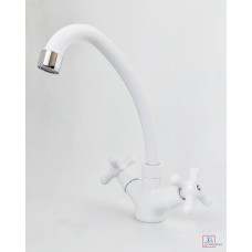 Смеситель Lemen д/м S91601W D35 гайка крест белый П /10/